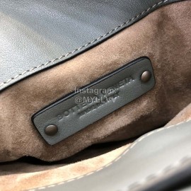 Bottega Veneta Fashion Napa Leather Woven Handbag Messenger Bag Gray Blue