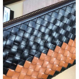 Bottega Veneta Classic Cowhide Woven Long Zipper Wallet 114076