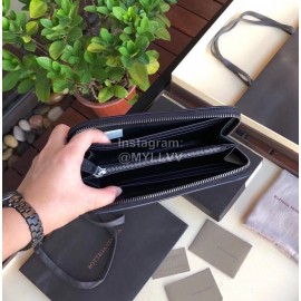 Bottega Veneta Classic Cowhide Woven Long Zipper Wallet 114076