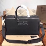 Bottega Veneta Nylon Leather Large Travel Bag Black