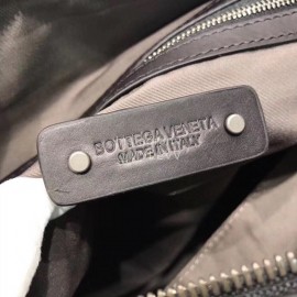 Bottega Veneta Nylon Leather Large Travel Bag Black