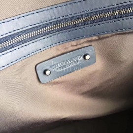 Bottega Veneta Nylon Leather Large Travel Bag Blue