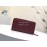 Bottega Veneta Fashionable Lambskin Knitted Butterfly Zipper Purse Wine Red 114077