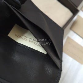 Bottega Veneta Simple Woven Cowhide Short Coin Purse Black 273169