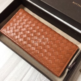 Bottega Veneta Fashion Woven Cowhide Long Folding Suit Clip Brown