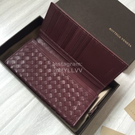 Bottega Veneta Fashion Woven Cowhide Long Folding Suit Clip Purple