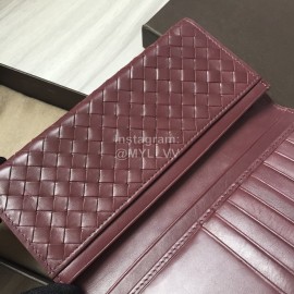 Bottega Veneta Fashion Woven Cowhide Long Folding Suit Clip Purple