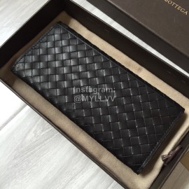 Bottega Veneta Fashion Woven Cowhide Long Folding Suit Clip Black