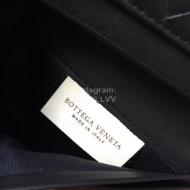 Bottega Veneta Fashion Woven Cowhide Long Folding Suit Clip Black