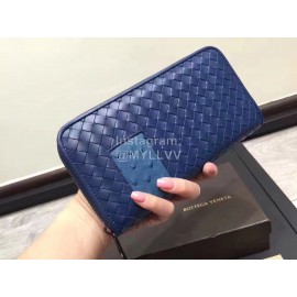 Bottega Veneta Fashion Woven Leather Long Zipper Purse 114076