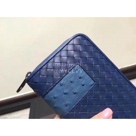Bottega Veneta Fashion Woven Leather Long Zipper Purse 114076