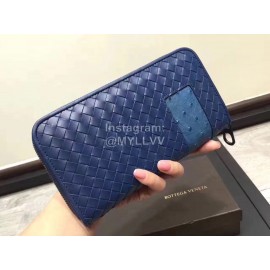 Bottega Veneta Fashion Woven Leather Long Zipper Purse 114076