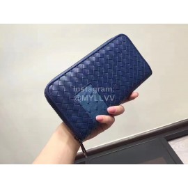 Bottega Veneta Fashion Woven Leather Long Zipper Purse 114076