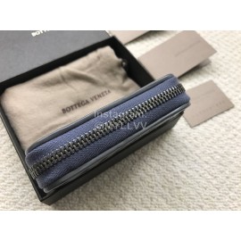 Bottega Veneta Classic Woven Cowhide Short Zipper Purse 114075