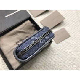 Bottega Veneta Classic Woven Cowhide Short Zipper Purse 114075