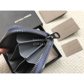 Bottega Veneta Classic Woven Cowhide Short Zipper Purse 114075