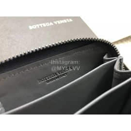 Bottega Veneta Classic Woven Cowhide Short Zipper Purse 114075