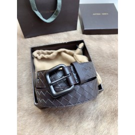 Bv Fashion Woven Calf Pin Buckle 35mm Belts Coffee