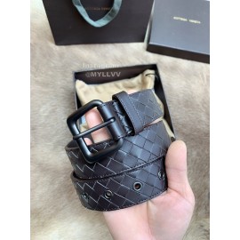 Bv Fashion Woven Calf Pin Buckle 35mm Belts Coffee
