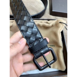 Bv Fashion Woven Calf Pin Buckle 35mm Belts Black