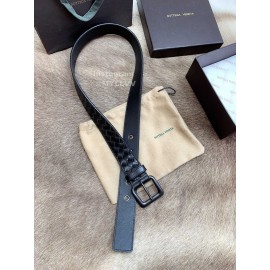 Bv Fashion Woven Calf Pin Buckle 35mm Belts Black