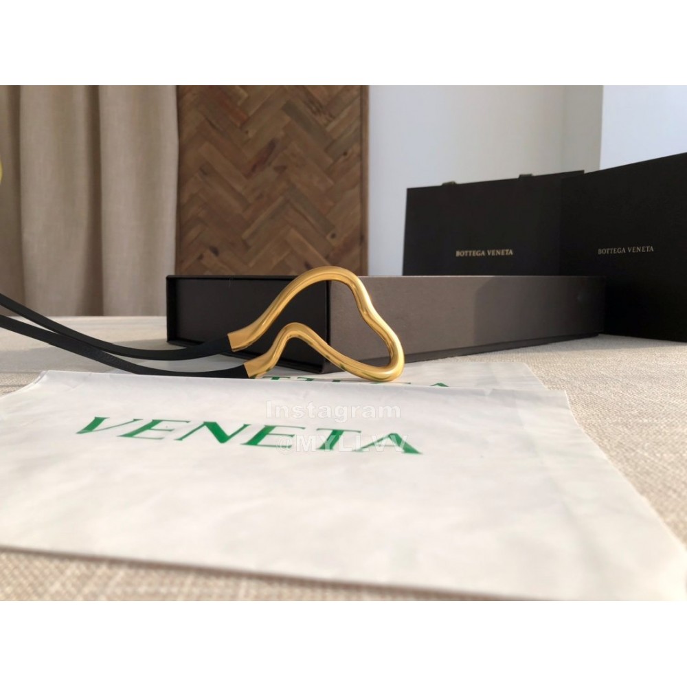 Bv New Calf Long Lace Up 14mm Belts For Women Black