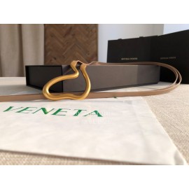 Bv New Calf Long Lace Up 14mm Belts For Women Brown