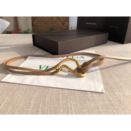 Bv New Calf Long Lace Up 14mm Belts For Women Brown