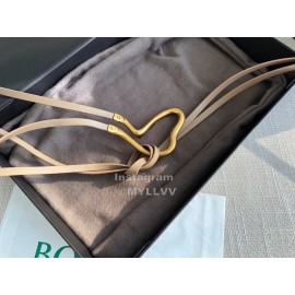 Bv New Calf Long Lace Up 14mm Belts For Women Brown