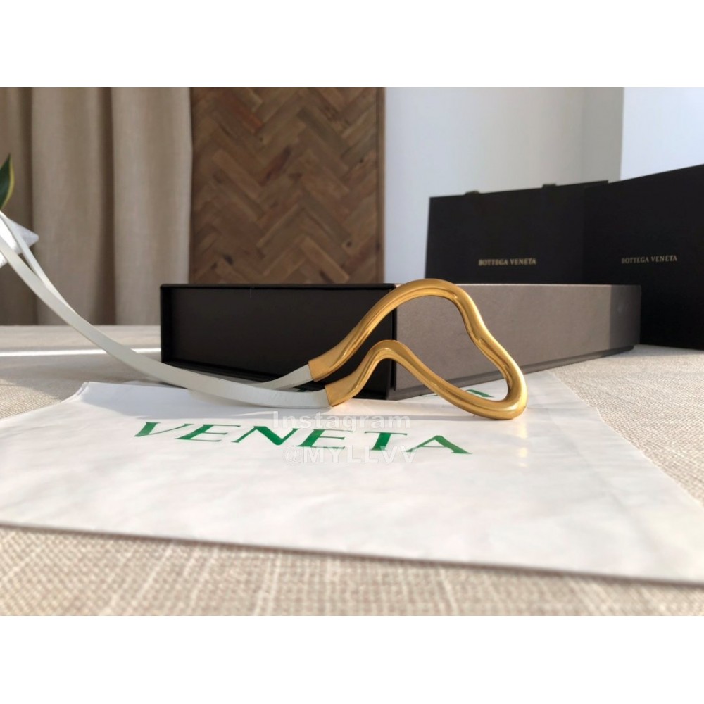 Bv New Calf Long Lace Up 14mm Belts For Women White