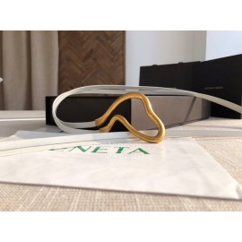 Bv New Calf Long Lace Up 14mm Belts For Women White