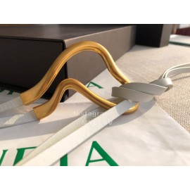 Bv New Calf Long Lace Up 14mm Belts For Women White