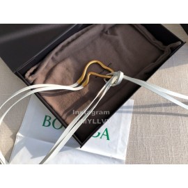 Bv New Calf Long Lace Up 14mm Belts For Women White