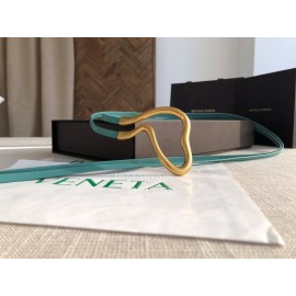 Bv New Calf Long Lace Up 14mm Belts For Women Blue