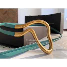 Bv New Calf Long Lace Up 14mm Belts For Women Blue