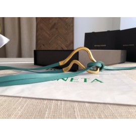 Bv New Calf Long Lace Up 14mm Belts For Women Blue