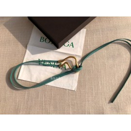 Bv New Calf Long Lace Up 14mm Belts For Women Blue