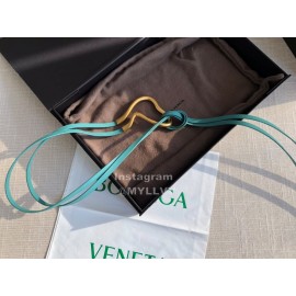 Bv New Calf Long Lace Up 14mm Belts For Women Blue