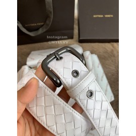 Bv Woven Calf Pin Buckle 35mm Belts White