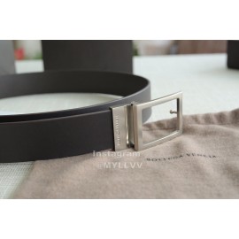 Bv Calf Leather Vintage Pin Buckle 35mm Belts Black 