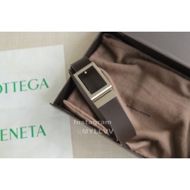 Bv Calf Leather Vintage Pin Buckle 35mm Belts Black 