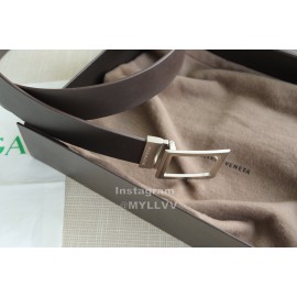 Bv Calf Leather Vintage Pin Buckle 35mm Belts Black 