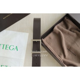 Bv Calf Leather Vintage Pin Buckle 35mm Belts Black 