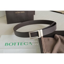 Bv Calf Leather Vintage Pin Buckle 35mm Belts Black 