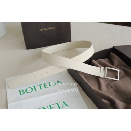 Bv Calf Leather Vintage Pin Buckle 35mm Belts White