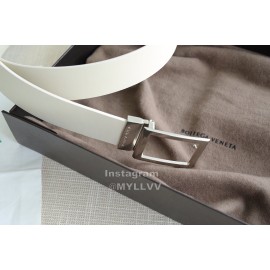 Bv Calf Leather Vintage Pin Buckle 35mm Belts White