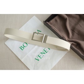 Bv Calf Leather Vintage Pin Buckle 35mm Belts White