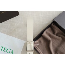 Bv Calf Leather Vintage Pin Buckle 35mm Belts White