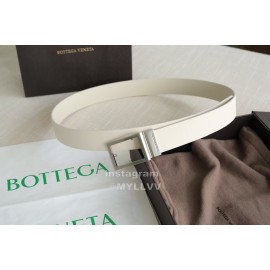 Bv Calf Leather Vintage Pin Buckle 35mm Belts White