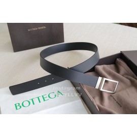 Bv Black Calf Leather Vintage Pin Buckle 35mm Belts 